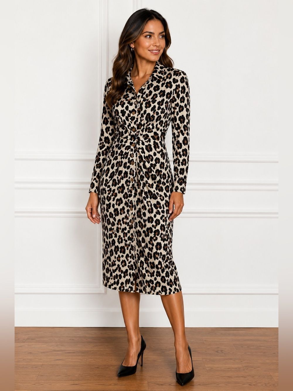 Kate Spade New York Leopard Print Shirt Dress
